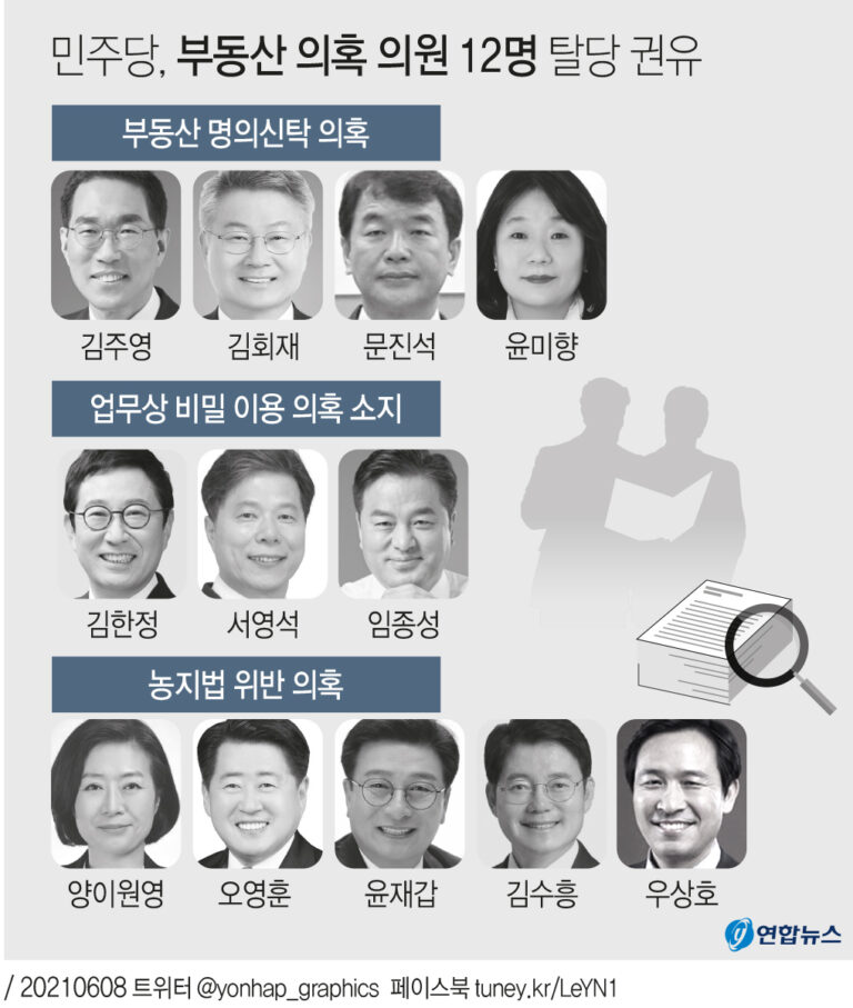 [영상]민주,부동산 의혹 12명 전원 탈당 권유 “국민 불신 해소해야”