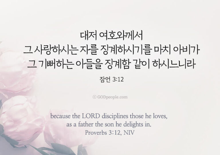 [오늘의말씀]  잠언 3:12