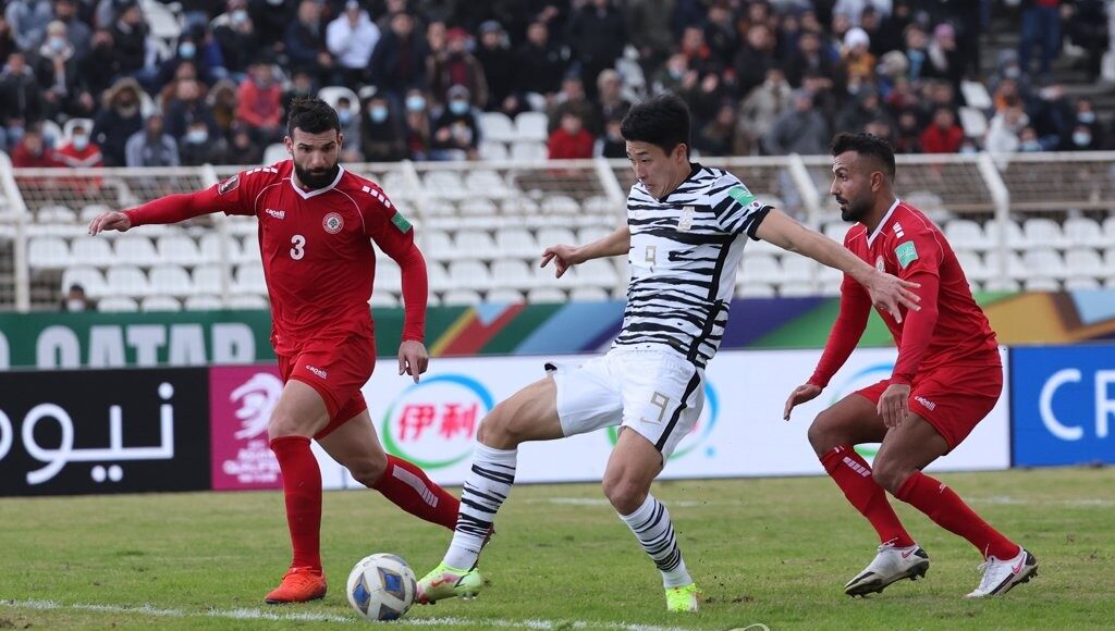 조규성이 선제골을 넣고 있다.