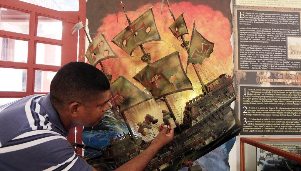 1708년 침몰한 스페인 범선 산호세호 그림