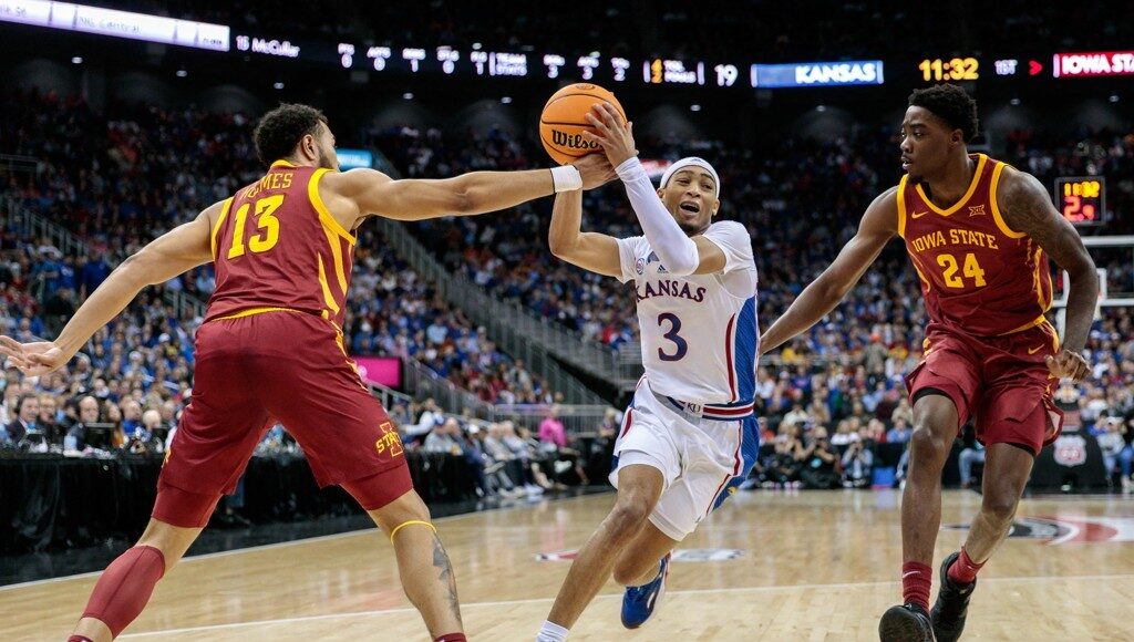 캔자스대와 아이오와주립대의 경기 모습.