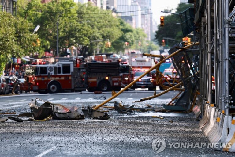 [포토]뉴욕 타워크레인 붕괴 사고