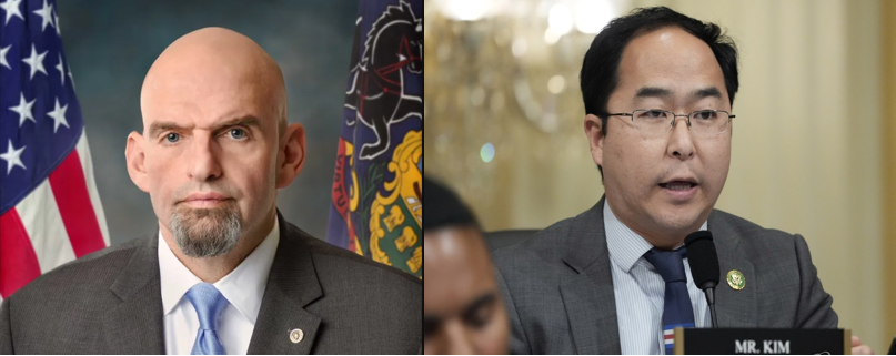 존 칼 페터만 연방상원의원과 앤디 김 상원의원 후보