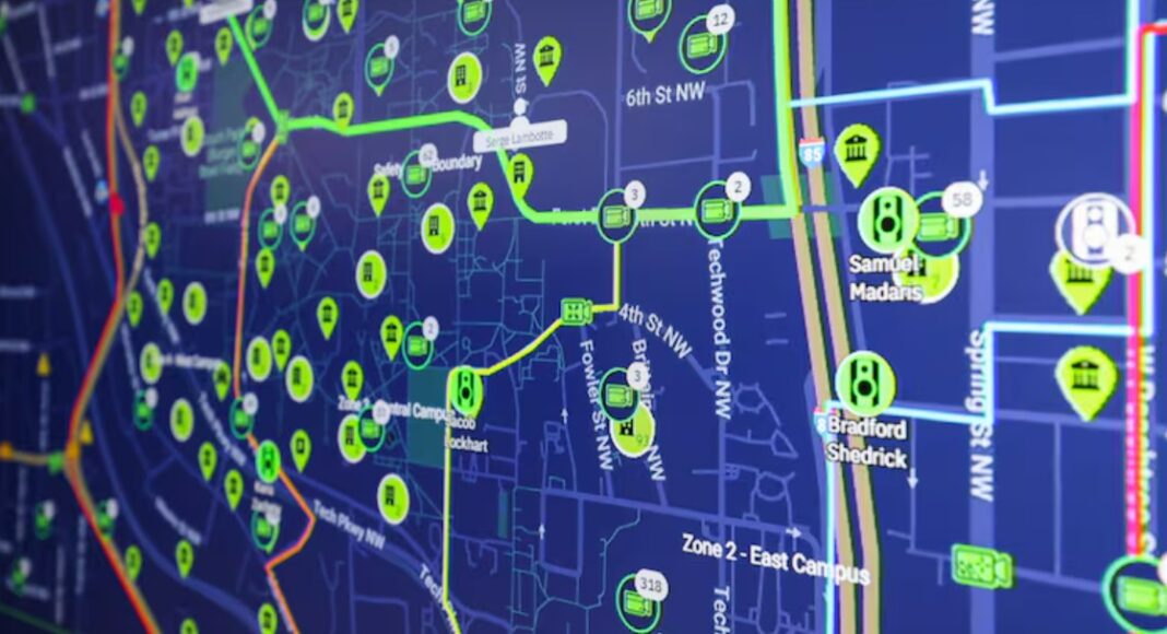 조지아텍 디지털 센터의 캠퍼스 조감도,