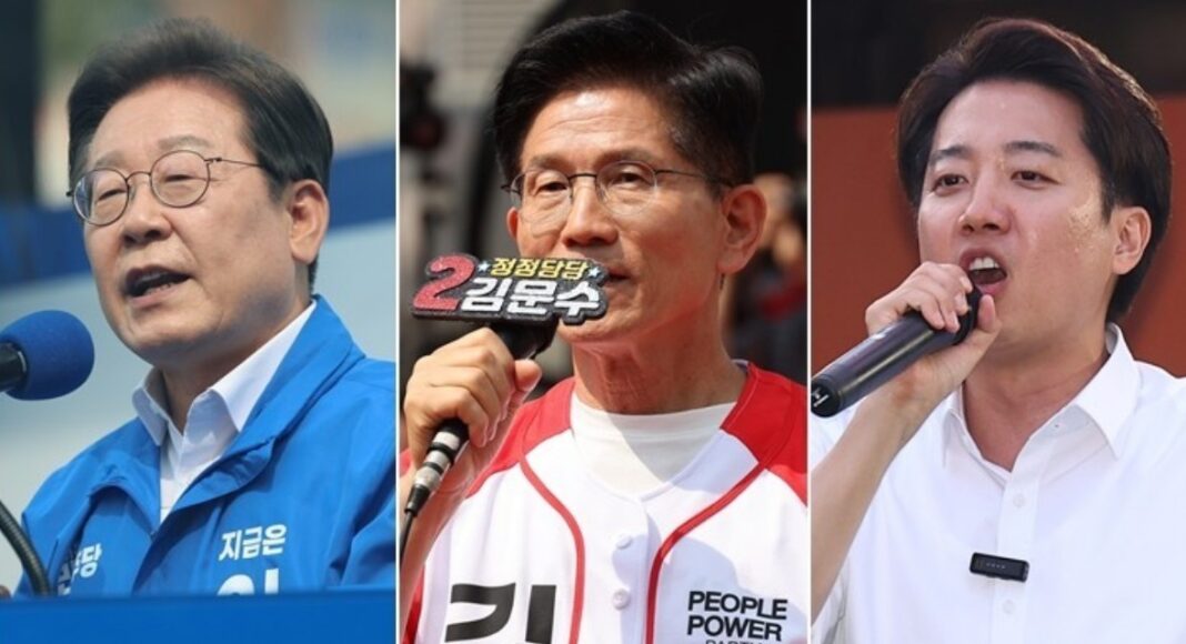 (왼쪽부터) 이재명, 김문수, 이준석